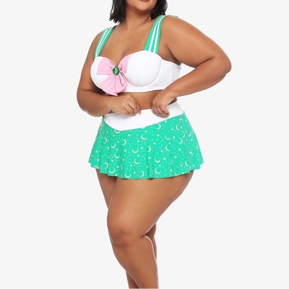 Sailor Moon Sailor Jupiter Cosplay Skirted Swim Bottoms Plus Size 2 Anime Kawaii - Picture 3 of 10